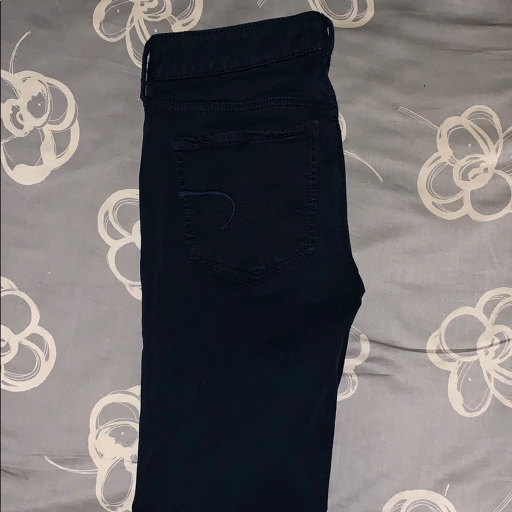 navy blue ae jeggings